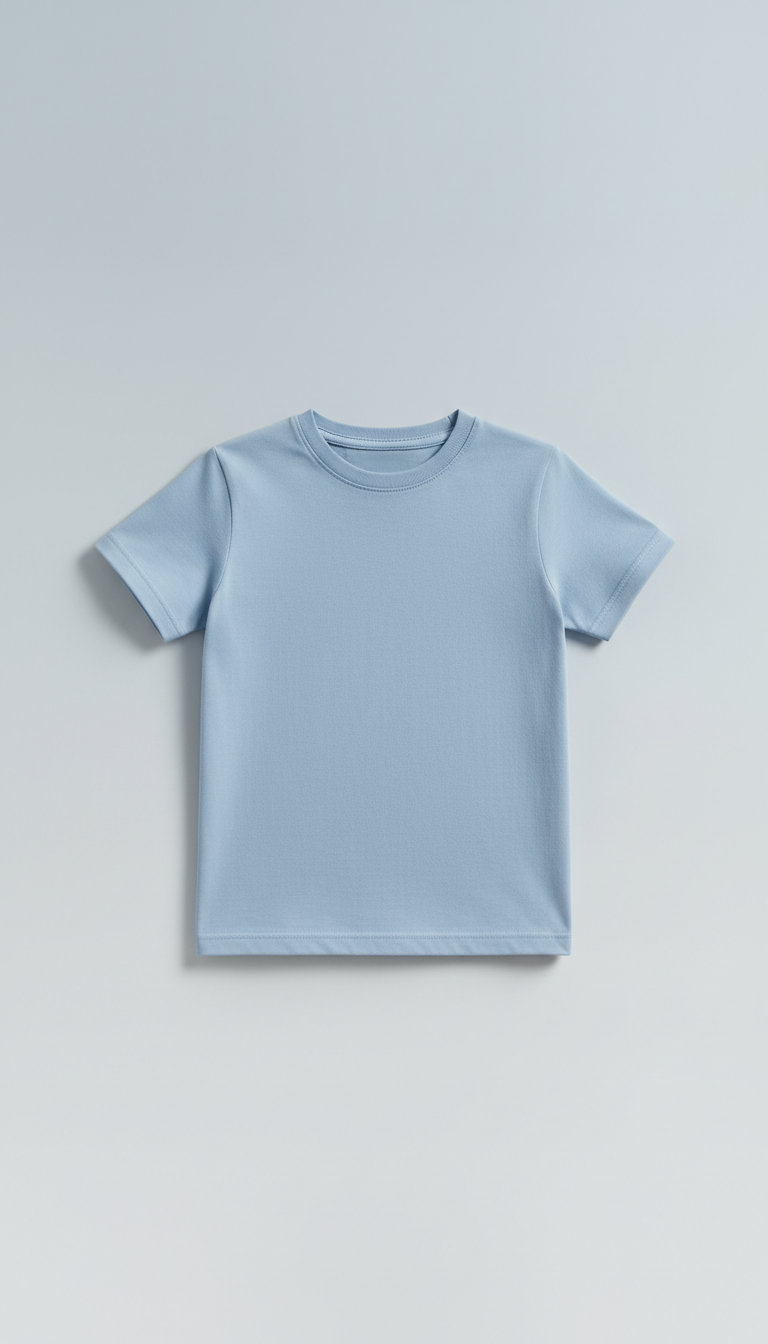 Kids’ cotton t-shirt pale blue