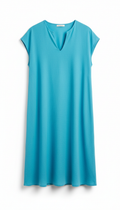 Breathable everyday dress in tropical blue