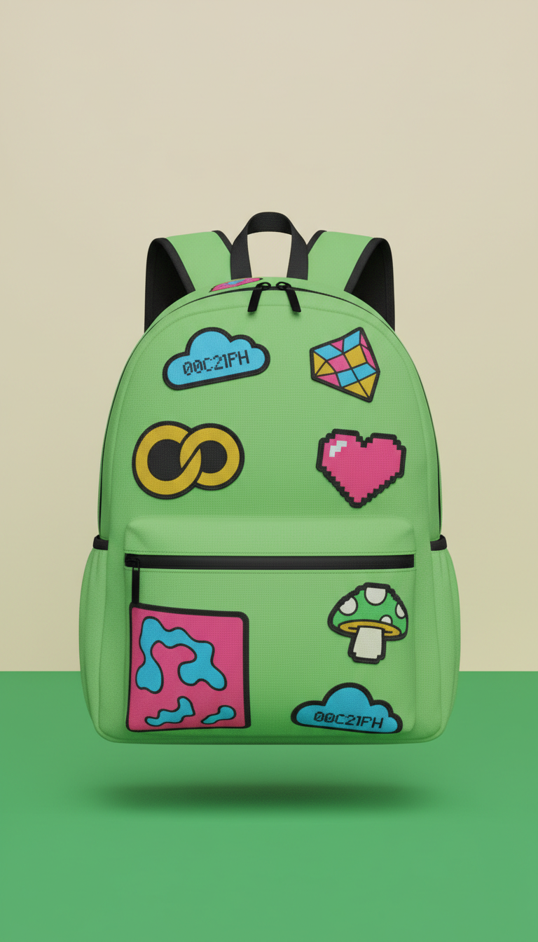 Slime Green Graphic Backpack